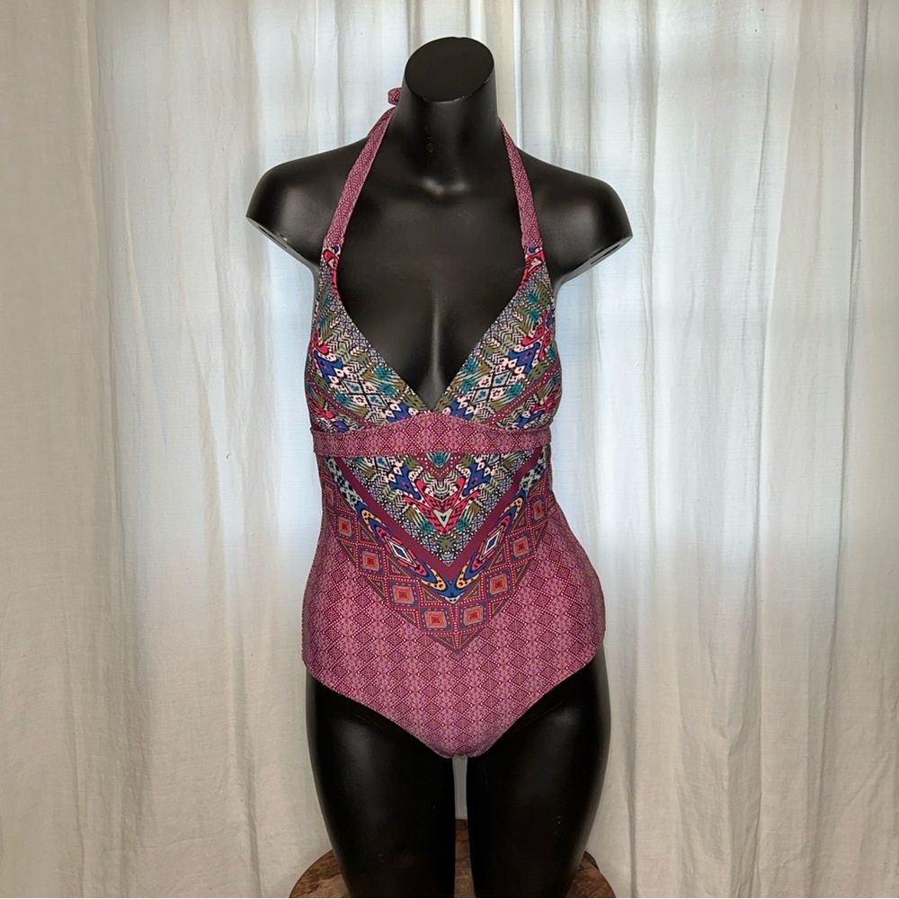 NWT PrAna Size Small Lahari One Piece Swimsuit Pomegranate Marrakesh E34 - Picture 4 of 9